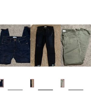 BUNDLE - 3 PANTS - Loft curvy skinny jeans and khakis